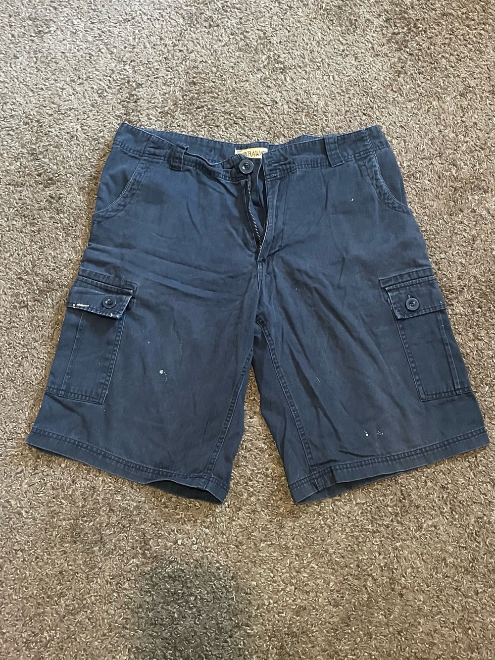 Men's black Cargo Shorts with Utility Pockets